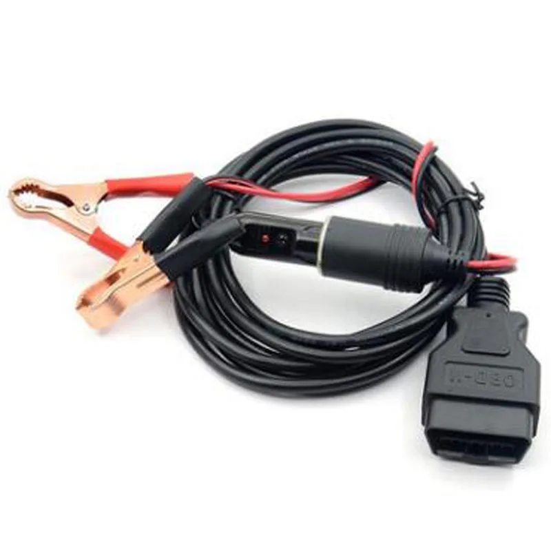 Авто Автомобильный OBD II электронный блок управления автомобиля Аварийный 12 В кабель питания экономии памяти с аллигатором клип EC5 конвертер для автомобиля