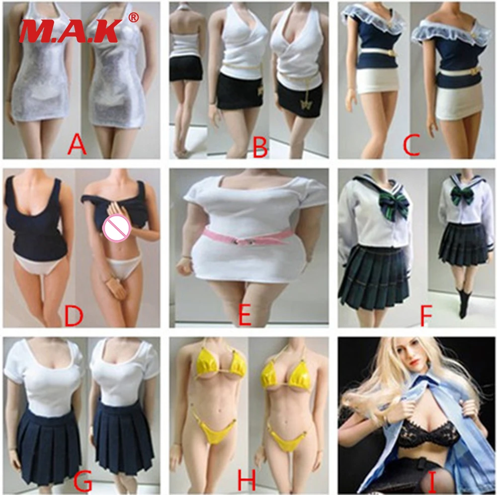 

Custom 1/6 Female Action Figure Clothes Dress Shirt Stockings Model for 12 inches Female Figure Accessories