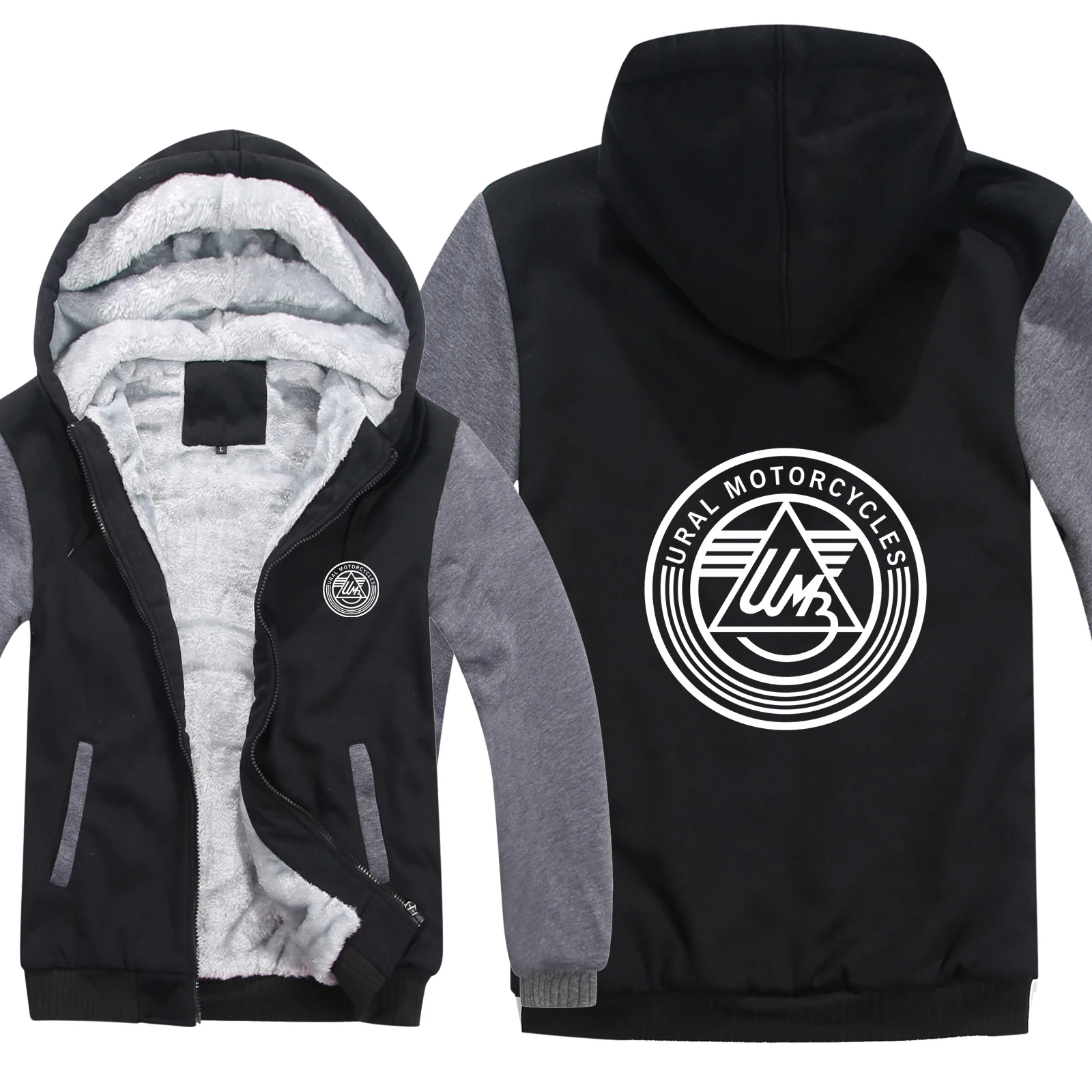 

URAL Motorcycles Hoodies Casual Men Fashion Wool Liner Jacket URAL Sweatshirts Men Coat Pullover HS-018