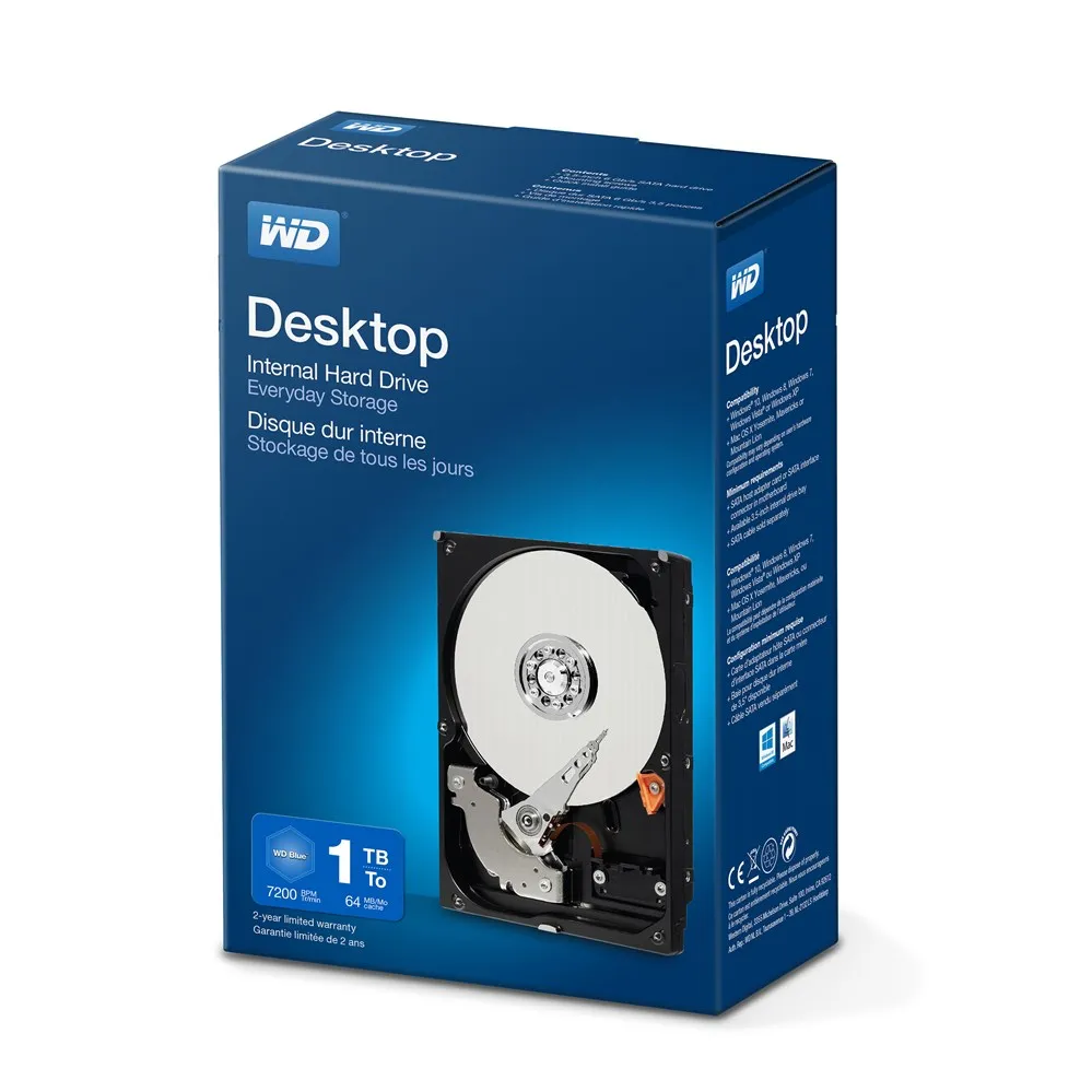 Western Digital Desktop Повседневный 3,5 "1000 Гб 7200 об./мин. Serial ATA III 64 Мб жесткий диск Western Digital Desktop Повседневный 3