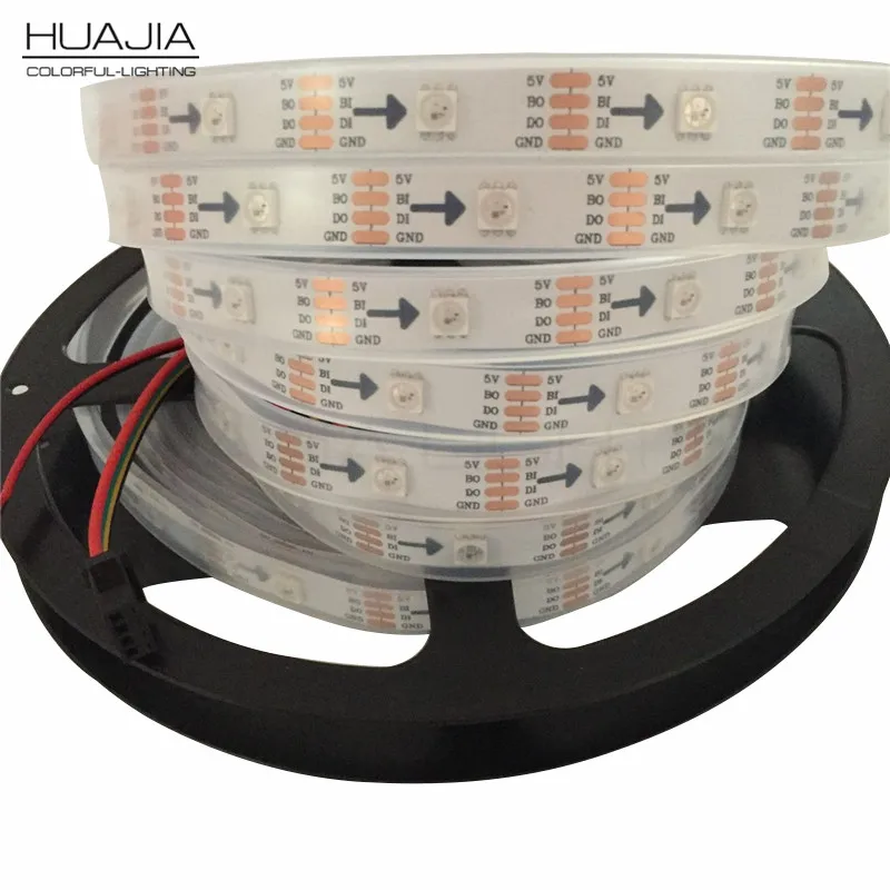

1M/2M/5M ws2813 5V RGB Addressable LED Strip Black&White PCB 30/60/144 leds/m 2813 IC Built-in 5050LED IP30/IP65/IP67 Pixels