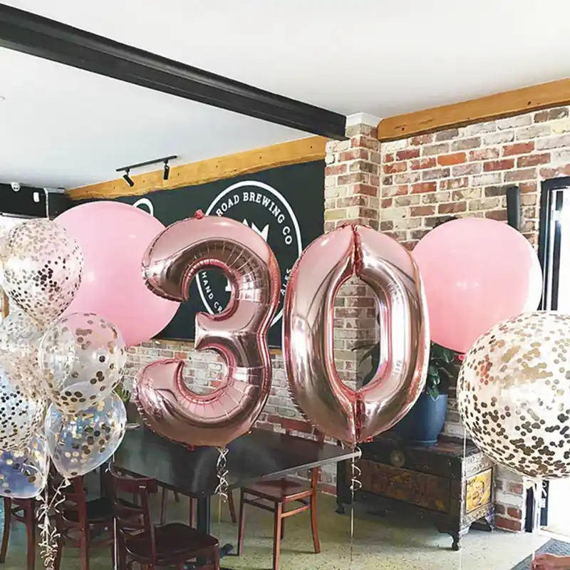 1 шт. 40 дюймов Золотой Серебряный номер фольги Воздушные шары День рождения украшения Детские Свадебные Воздушные шары для украшения Розово...