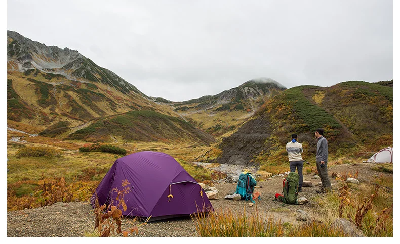 Tendas com Mat Temporada de Turismo Acampamento ao ar Naturehike 20d 2 Pessoa Tenda Ultraleve Livre Tenda à Prova d' Água Nylon Fabic 3 Caminhadas Livre 18 High Quality Esporte e Lazer