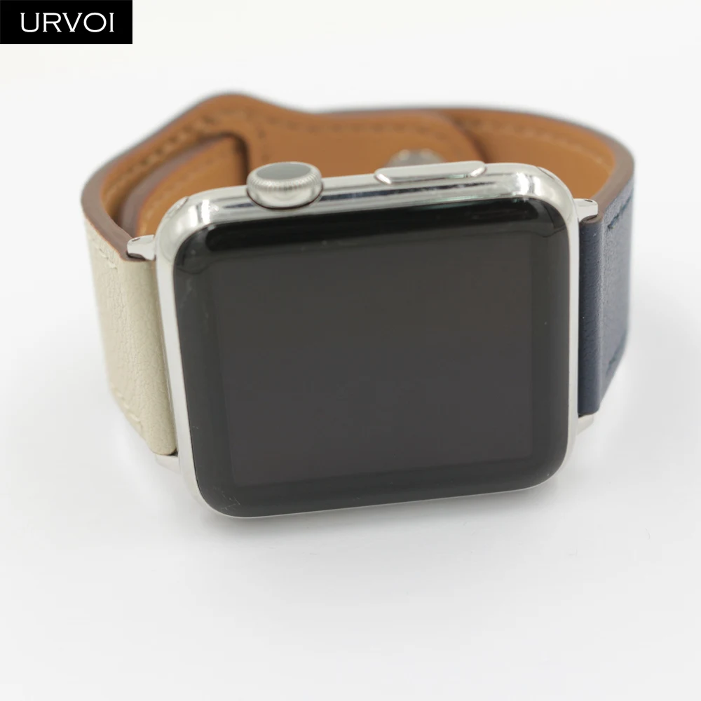 URVOI Swift кожаный ремешок для apple watch series 4 3 2 ремни для iwatch 4 Классическая Пряжка ручной работы запястье 38 42 40 44 мм