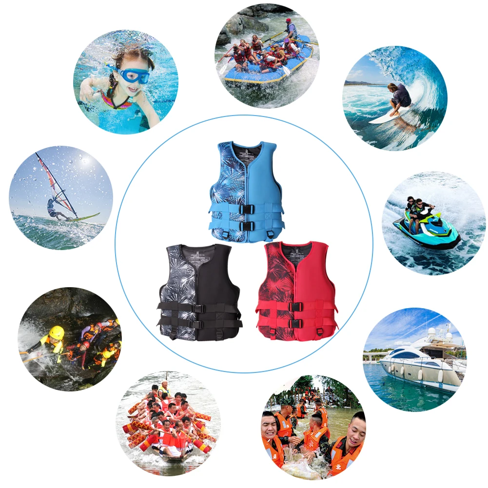 Взрослый Детский плавный спасательный жилет куртка плавание катание на лодках лыжный дрейфующий спасательный жилет со свистком S-XL