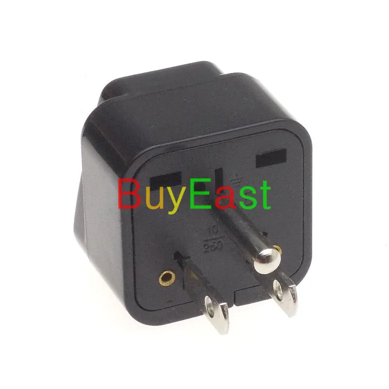 EU Electrical Plug Adapter w// LED Main Switch AC100~250V Mulit Outlet 2 PCS