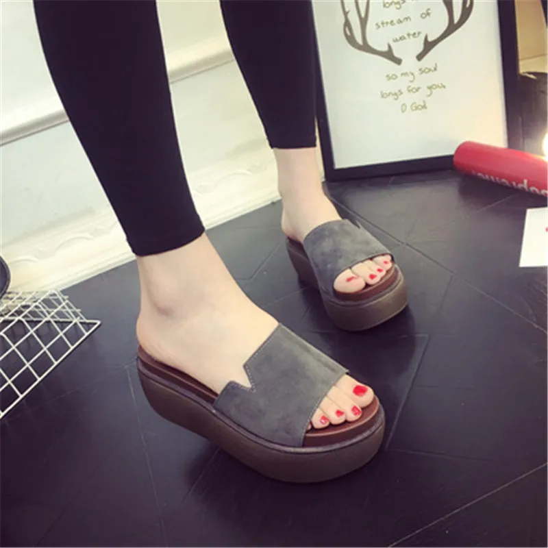 black high heel flip flops