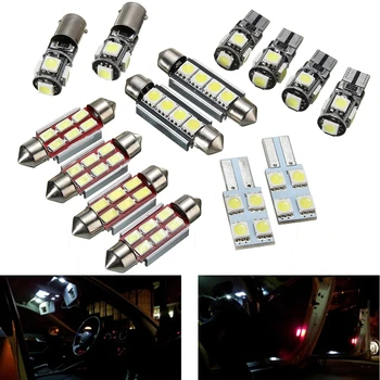 

14Pcs Car LED Plate Interior Reading Light Festoon Bulb White Replacement For VW Transporter T5