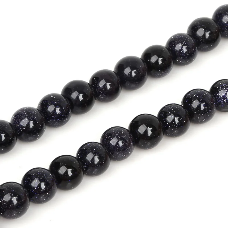 New Fashion 39cm/bag 4/6/8/10/12mm Blue SandStone Round Loose Beads Pick Size For Jewelry Making | Украшения и аксессуары