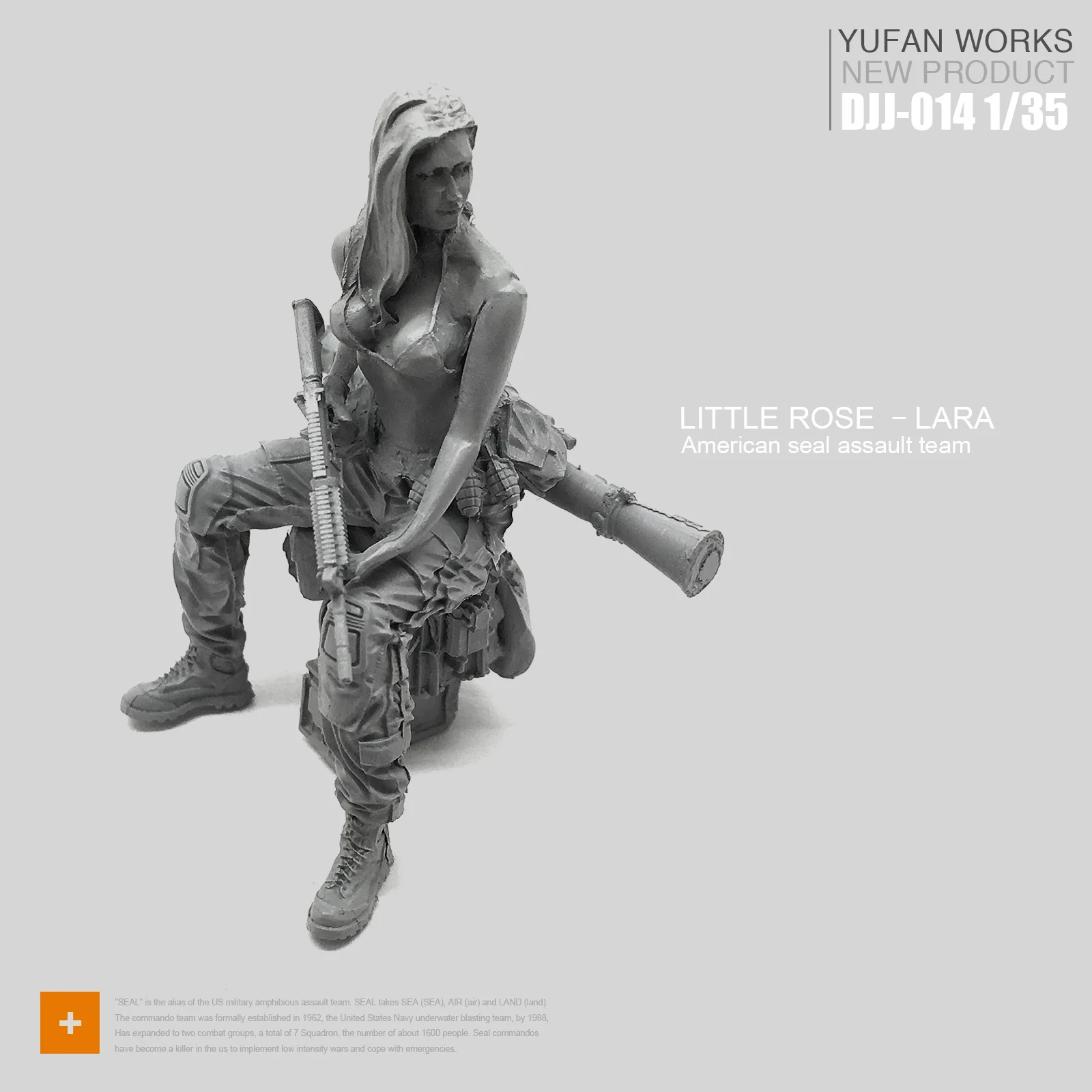 Модель Yufan 1/35 Женский солдат команда котиков роза Laura модель из смолы в