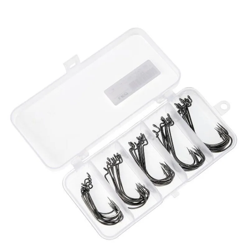 50Pcs/Box Wide Crank Fishing Hooks Carbon Steel Offset Fishhook 3/0#-2# Bass Barbed Carp Fishing Hook For Soft Worm Lure set 50Pcs/Box Wide Crank Fishing Hooks Carbon Steel Offset Fishhook 3/0#-2# Bass Barbed Carp Fishing Hook For Soft Worm Lure set