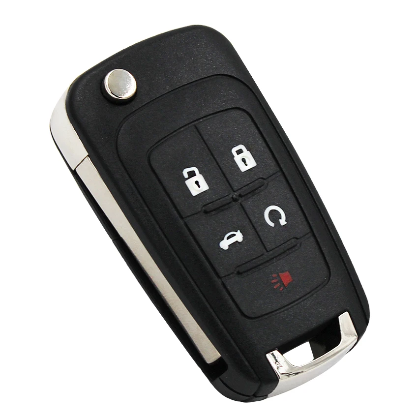 5 шт./лот, 5 кнопок, Складывающийся дистанционный ключ для автомобиля Chevrolet Camaro Cruze Impala Spark 315 МГц/433 МГц ID46 чип, неразрезанное лезвие