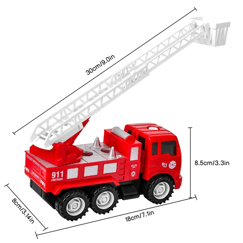Diy инерционная разборка пожарная машина мини лестница игрушка «пожарная машина» Дети моделирование пожарная машина Классические игрушки для детей