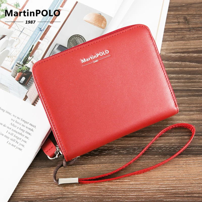 

MartinPOLO Genuine Leather Wallet for Women Business credit card holder RFID card protection ID Holder 30 Cards Purse MP4001