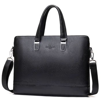 

Fashion Men Briefcase PU Leather Handbag For Men Business Shoulder Bags Brown Zipper Male Briefcases Waterproof Top-handle Bag