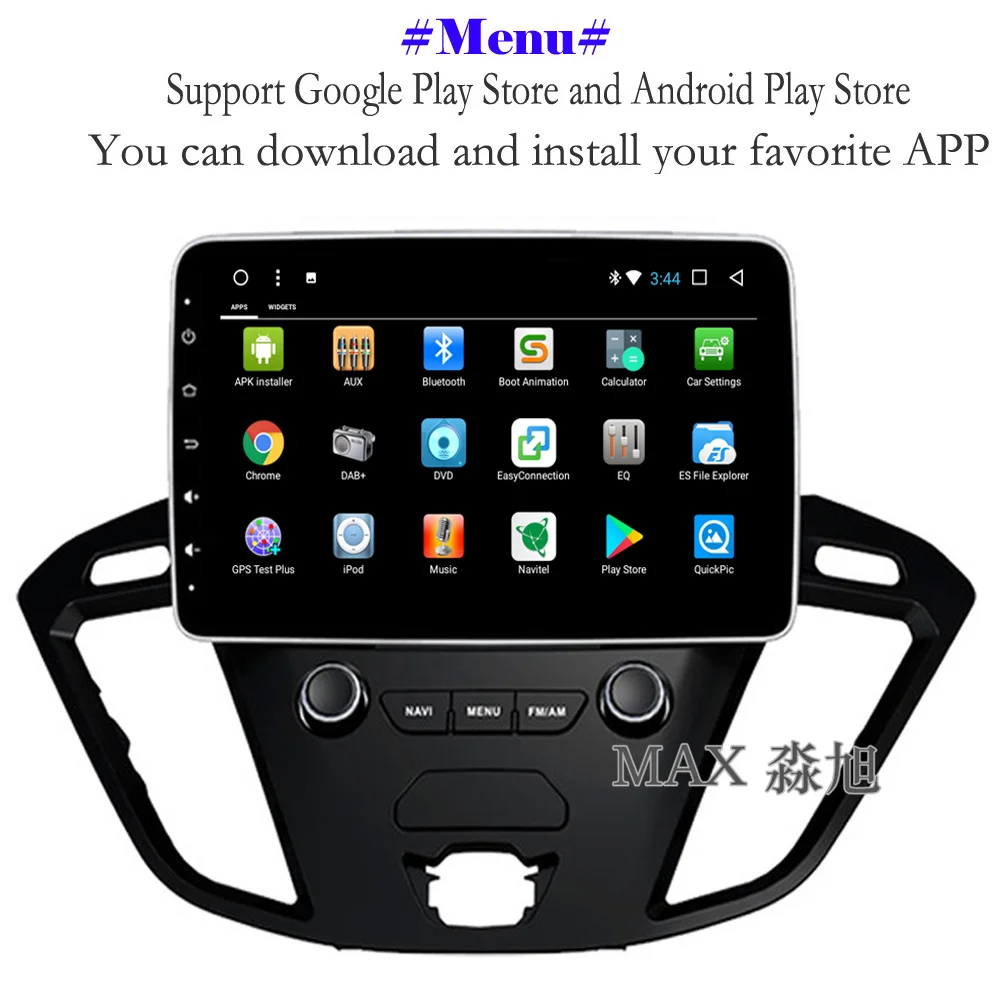 Excellent MAX Android 7.1 Car DVD Player For Ford Transit 2015 2016 2017 Car Radio RDS Head Unit Bluetooth 4G WiFi SWC GPS Free Maps 2