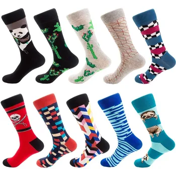 

2019 Newly Men Socks Cotton Casual Personality Design Hip Hop Streetwear Happy Socks Gifts for Men Brand Quality