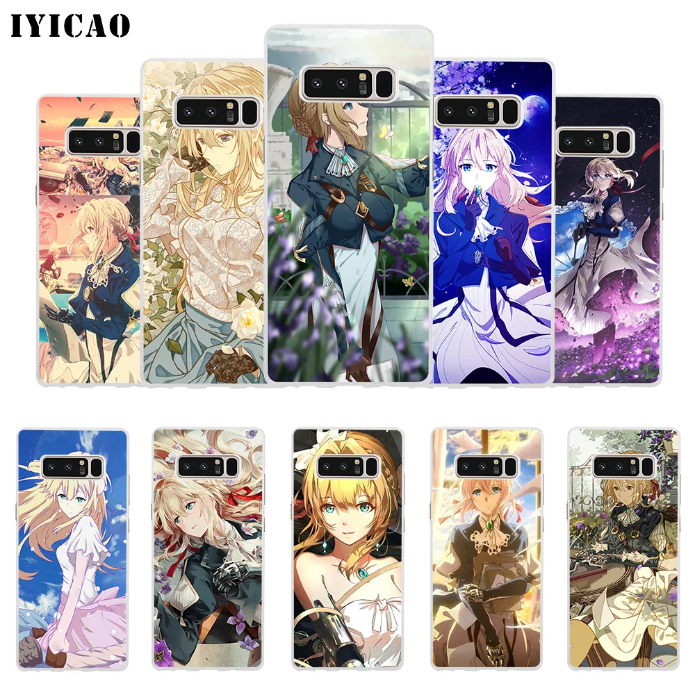IYICAO фиолетовый мягкий силиконовый чехол для телефона Evergarden Samsung A5 A6 Plus A7 A8 A9 J3 J5 J7
