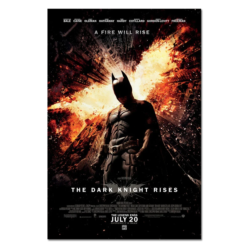 

Movie Silk Poster Batman The Dark Knight Rises Art Prints Catwoman Fabric Cloth Wall Art Pictures Home Decor Posters