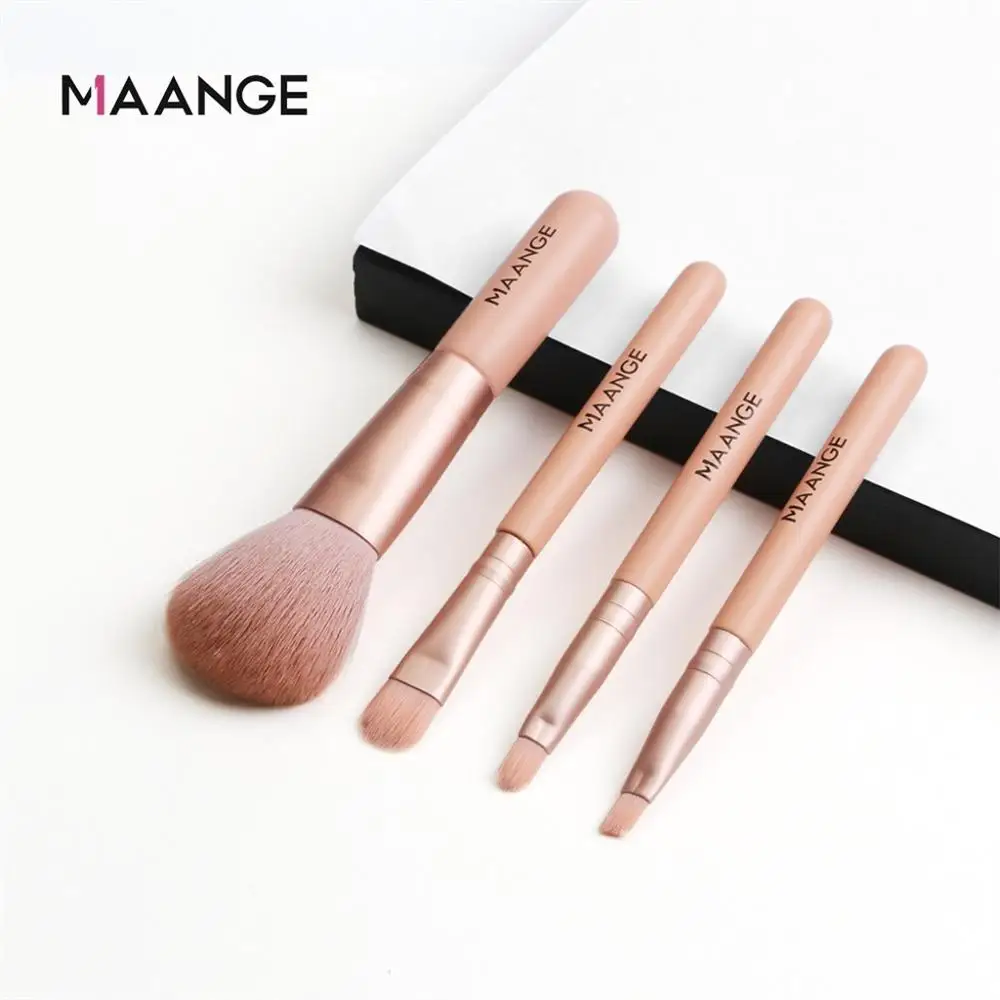 

MAANGE Mini Makeup Brush Set With 4 Pcs Micro Crystal Hair Foundation Blush Eye Shadow Eyeliner Lip Brush brochas maquillaje