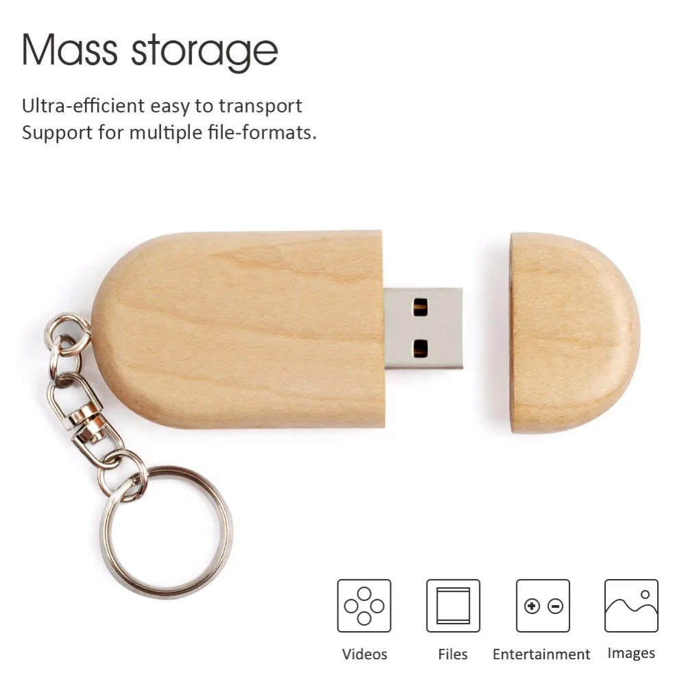 LEIZHAN брелок USB флеш накопитель Woonden 64 ГБ 32 16 8 4 usb карта памяти флешка подарок
