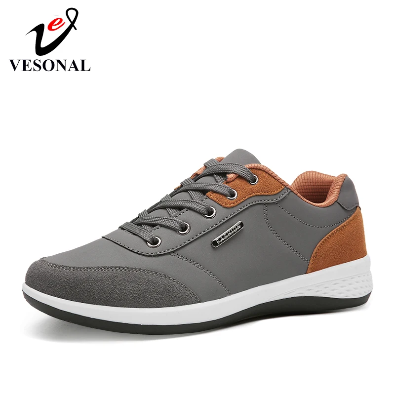 VESONAL/ брендовые Весенние новые удобные кроссовки мужская обувь Лоскутная дышащая мужская обувь на шнуровке Повседневная прогулочная обувь 603