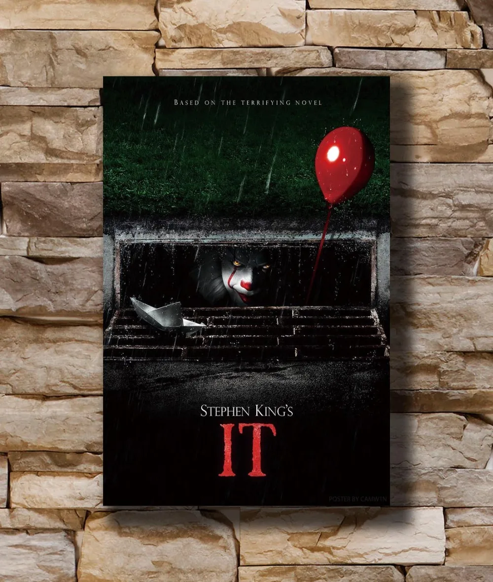 

N1511 2017 IT Movie Stephen King Pennywise 8x12 20x30 24x36 Silk Poster Art L-W Canvas Print Decoration