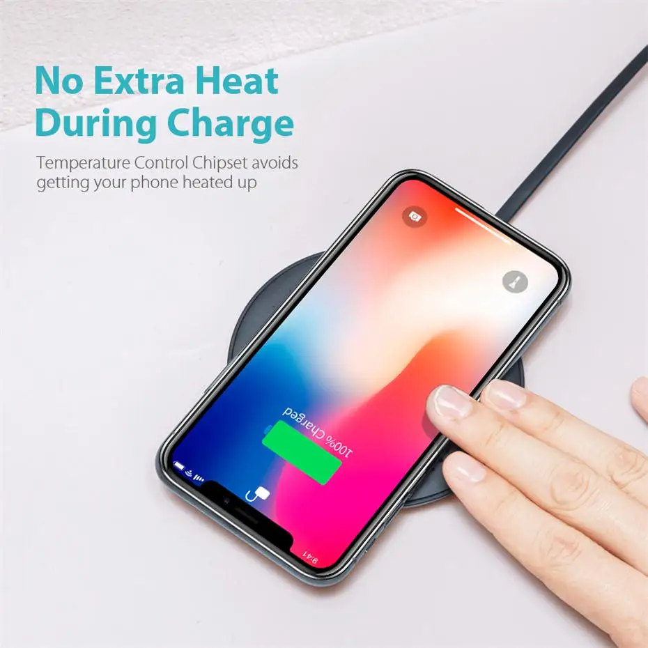 Romoss Wireless Charger for iPhone X 8 Plus 10W Wireless Charging for Samsung 3