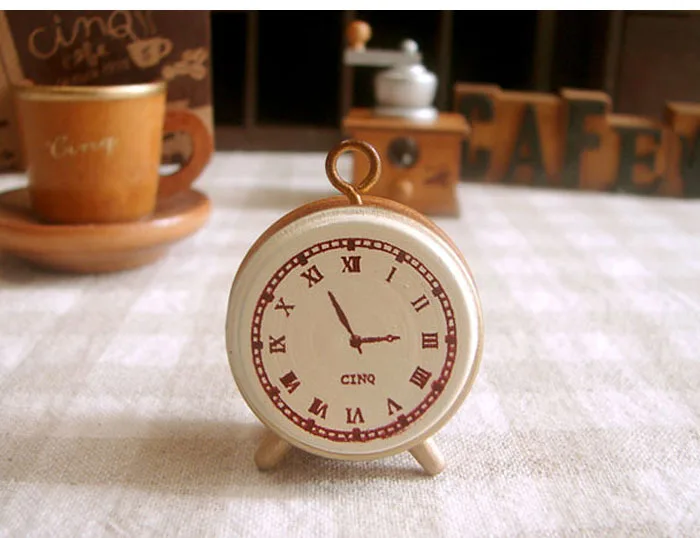 Clássica do Vintage Selo de Madeira Lote Engraçado Relógio Posição Estilo Selo Faça Você Mesmo Mini Toy Presente H031 20 Pçs - 7 20 pçs lote Engraçado relógio posição clássica
