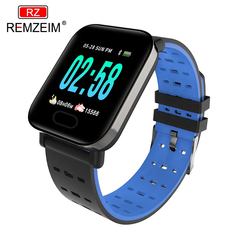 

REMZEIM A6 Smart Bracelet large Color Screen Fitness Tracker Step Counter Monitor Blood Pressure Smart Watch For iOS Android