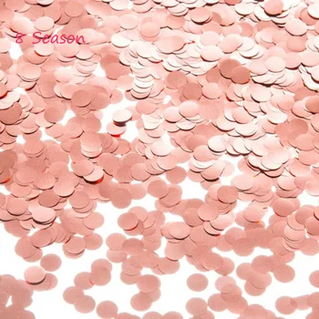 

8-Season Mixed Colors Metallic Rose Gold Round Heart Confetti Baby Shower Wedding Engagement Birthday Party Table Decoration