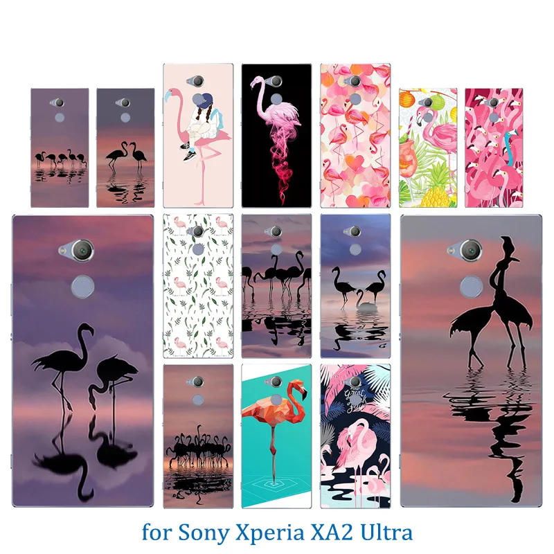 6 0 для sony Xperia XA2 Ultra Clear Силиконовые чехлы Фламинго шаблон ультра ТПУ крышка |