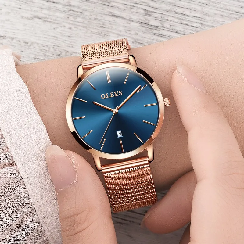 Woman Watch Olevs Brand Female Golden Stainless Steel Las Woman Watch Olevs Brand Female Golden Stainless Steel Las Ultra Thin Quartz Wrist Watches Luxury Water Resistant Clock