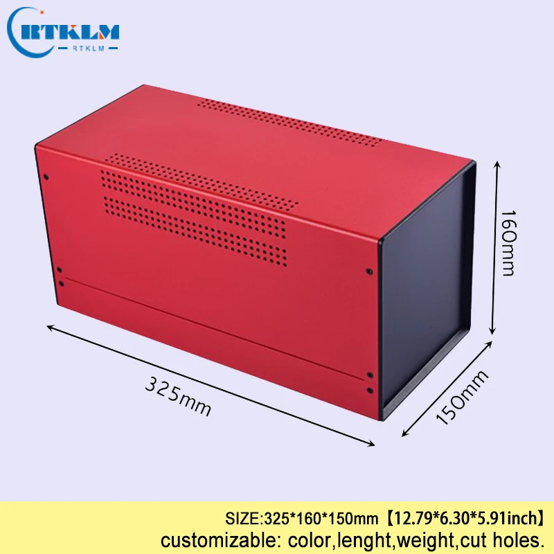 Гладить электронный прибор случае diy электрическое поле проект промышленности Корпусная коробка Панельное ограждение 325*160*150 мм PCB diy
