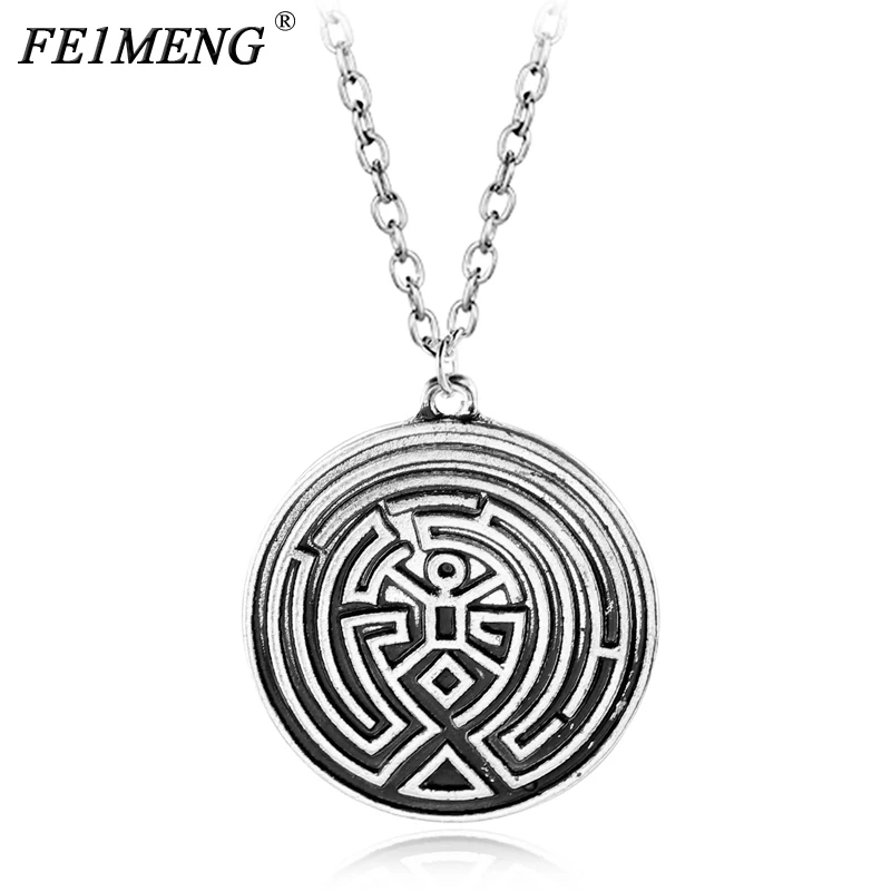 

Westworld Necklace Retro Vintage Silvery West World Maze Pendant Necklacs For Women Men Fashion Accessories Collar Jewelry