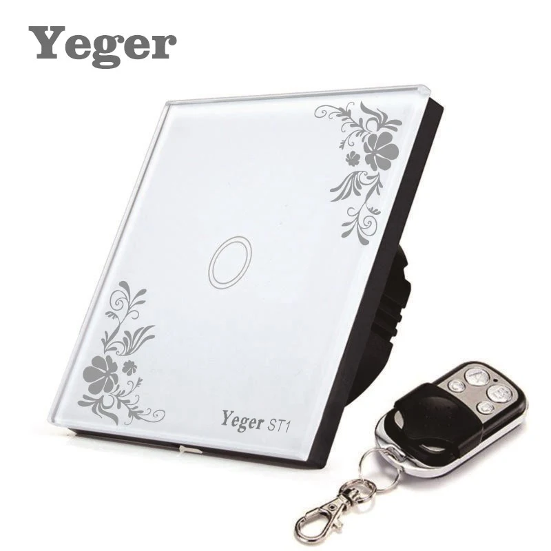 

Yeger EU standard intelligent remote control switch 1 to help 1 way wireless remote control wall switch touch light switch
