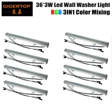 TIPTOP 8xlot 120 Вт высокой мощности Мощность светодиодный настенный светильник 36*3W светодиодный испачкать светильник бар светильник DMX 3/7CH потолочные светильник AC85-265V цветная(RGB