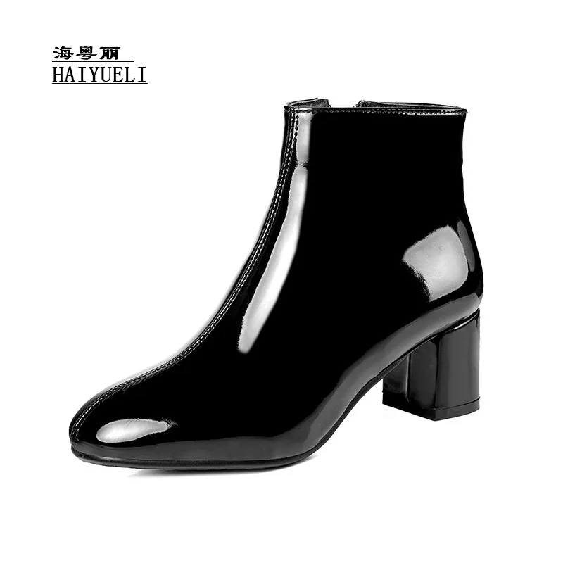 

Fashion Women's Shoes Autumn Winter Boots Thick Heel High Heels Shoes Ankle Boots
