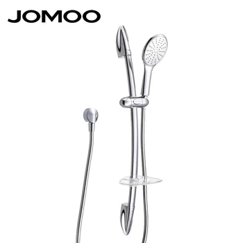 

JOMOO Water Saving Self-clean Nozzle Shower Head Bathroom Shower Set Chromed Wall Mounted Brass Slide Bar Shower Hose Soap Dish