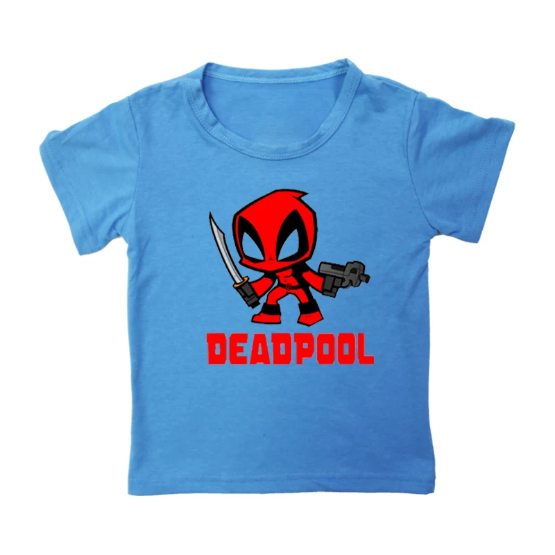Забавный Дэдпул супергерой, Детская футболка одежда для детей с 3D принтом Повседневная футболка для маленьких мальчиков и девочек летние футболки с короткими рукавами, лучший подарок - Цвет: 3