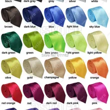 Gravatas de seda мужской обтягивающий сплошной равномерный цвет Атласный Галстук шелковый галстук черно-белый галстук