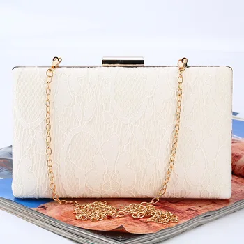 

Evening Bag Organizer Wallet OL Style Collection Hasp Closure Clutch Handbag Hand Made Lace Bag Official Evening 7754-54
