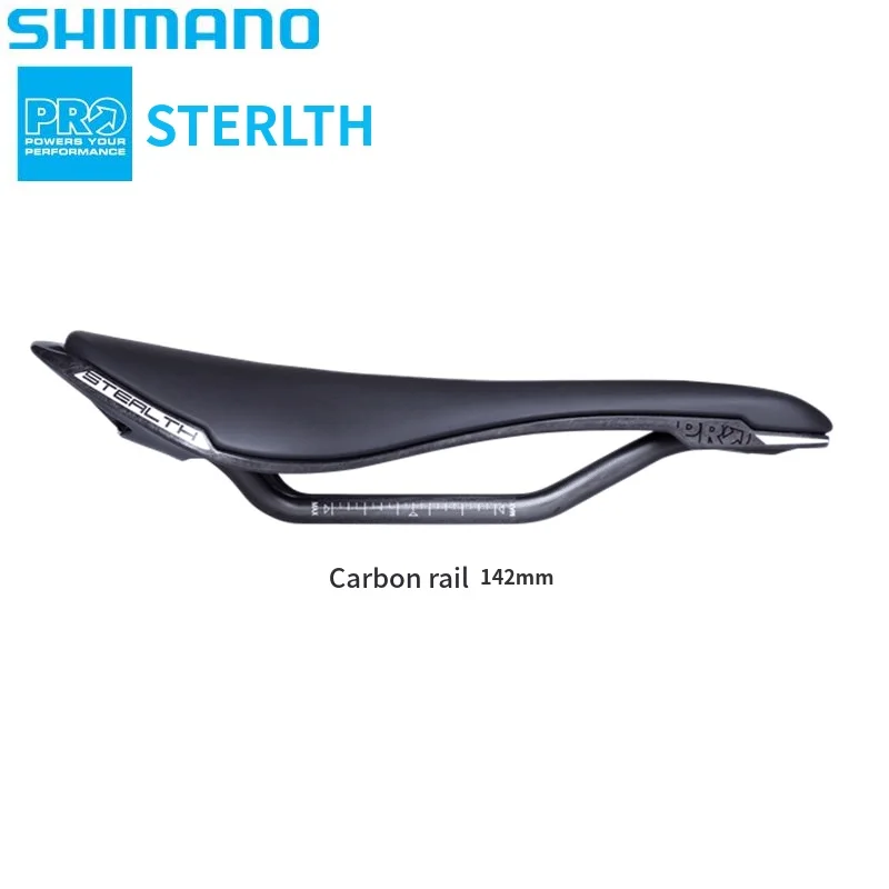 Оригинальное PRO Stealth дорожное велосипедное седло из углеродистой/стальной рельсы Велосипедное Сиденье Подушка полое седло 142/152 мм - Цвет: carbon 142