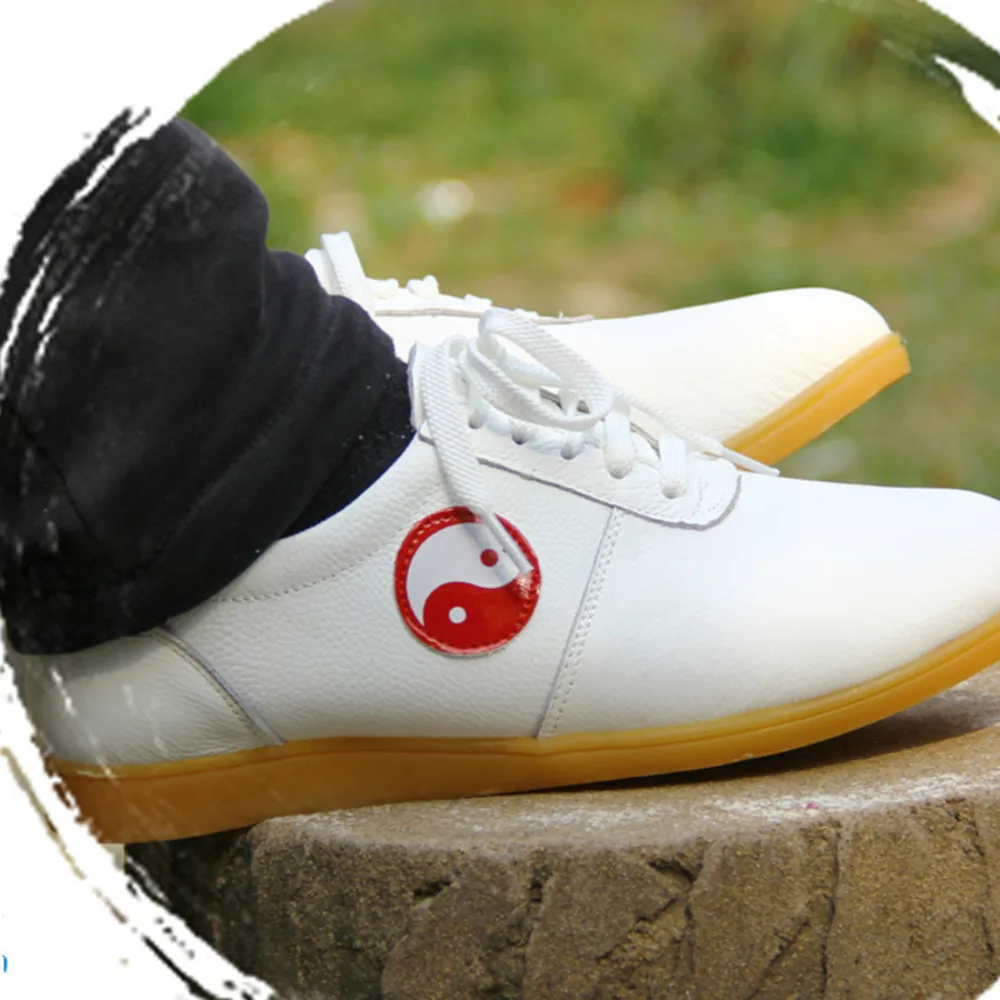 Cowhide Tai Chi Shoes Soft Real Leather Kung Fu Wushu Shoes Martial
