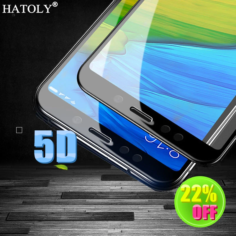 

HATOLY 5D Tempered Glass for Xiaomi Redmi 5 Plus Screen Protector For Xiaomi Redmi 5 Plus Full Cover Film Redmi 5 Plus Glass