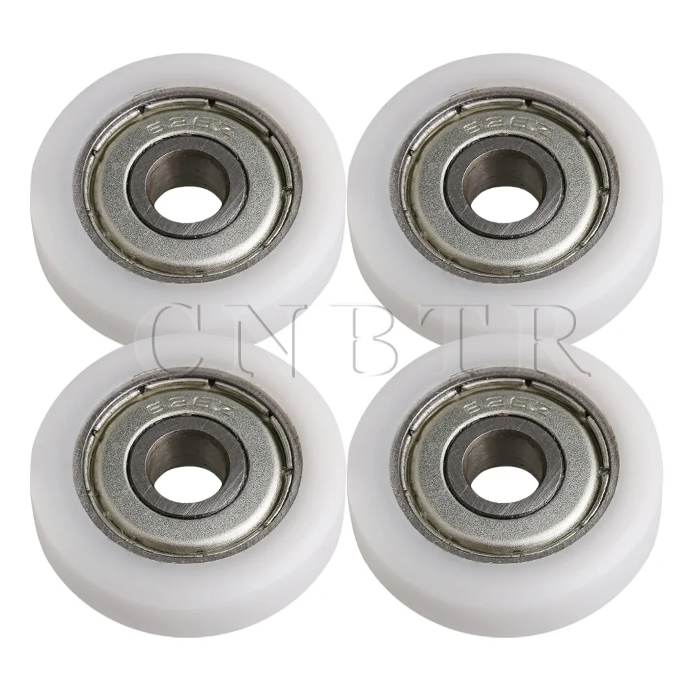 4x CNBTR 6*25*7MM White 6000ZZ Bearing Flat Ball Bearing Guide Pulley