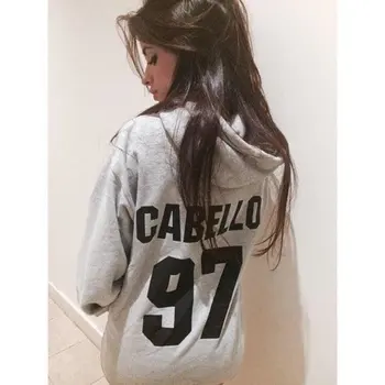 Sugarbaby Cabello 97 Hoodie Cabello Tour Hoodie Camila Cabello Hoodie Grey Fashion Spring Jumper Tumblr Fashion Tops Drop ship heather grey drop shoulder crossover hoodie