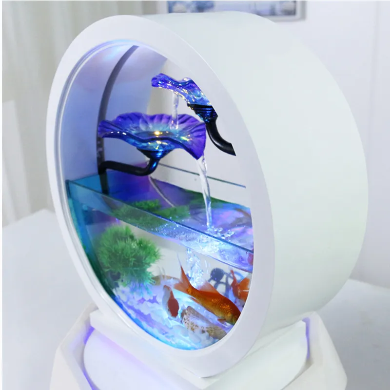 Мини-аквариум для офисных и домашних аквариумов, светильник для циркулирующей воды, коробка для разведения рыб, керамический аквариум в Европейском стиле, Новинка