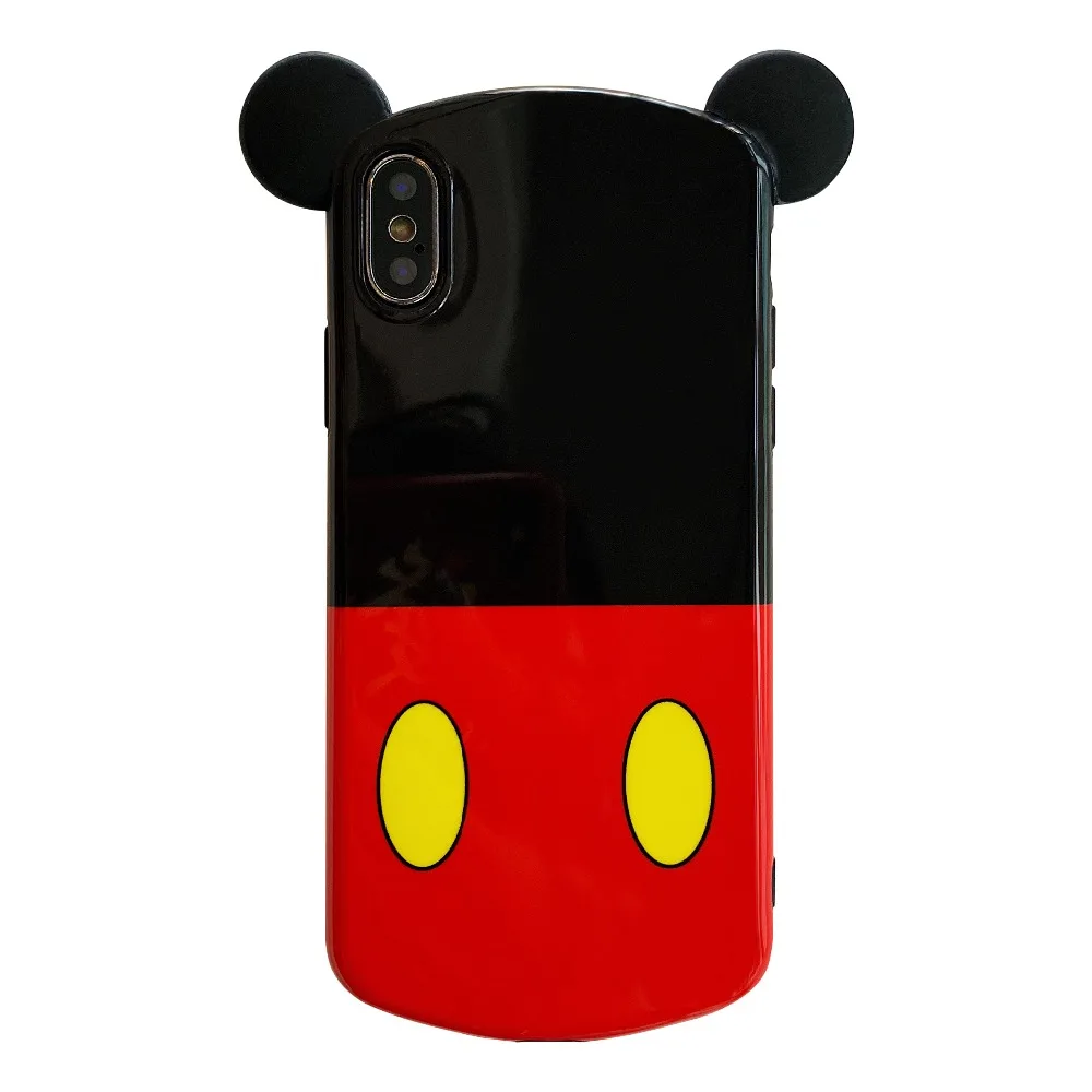 

Cute Mickey Ears TPU Case For iPhone Xs Max XR X 8 8 Plus 7 6 Case Bling Mobile Phone Case Fashion Back Cover Shell