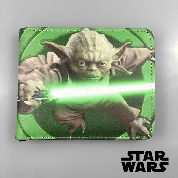 Комиксы Star Wars кошельки Высокое качество кожаный кошелек мультфильм аниме Star-войны подарок денежные мешки Для мужчин Для женщин доллар цена короткие кошельки - Цвет: K
